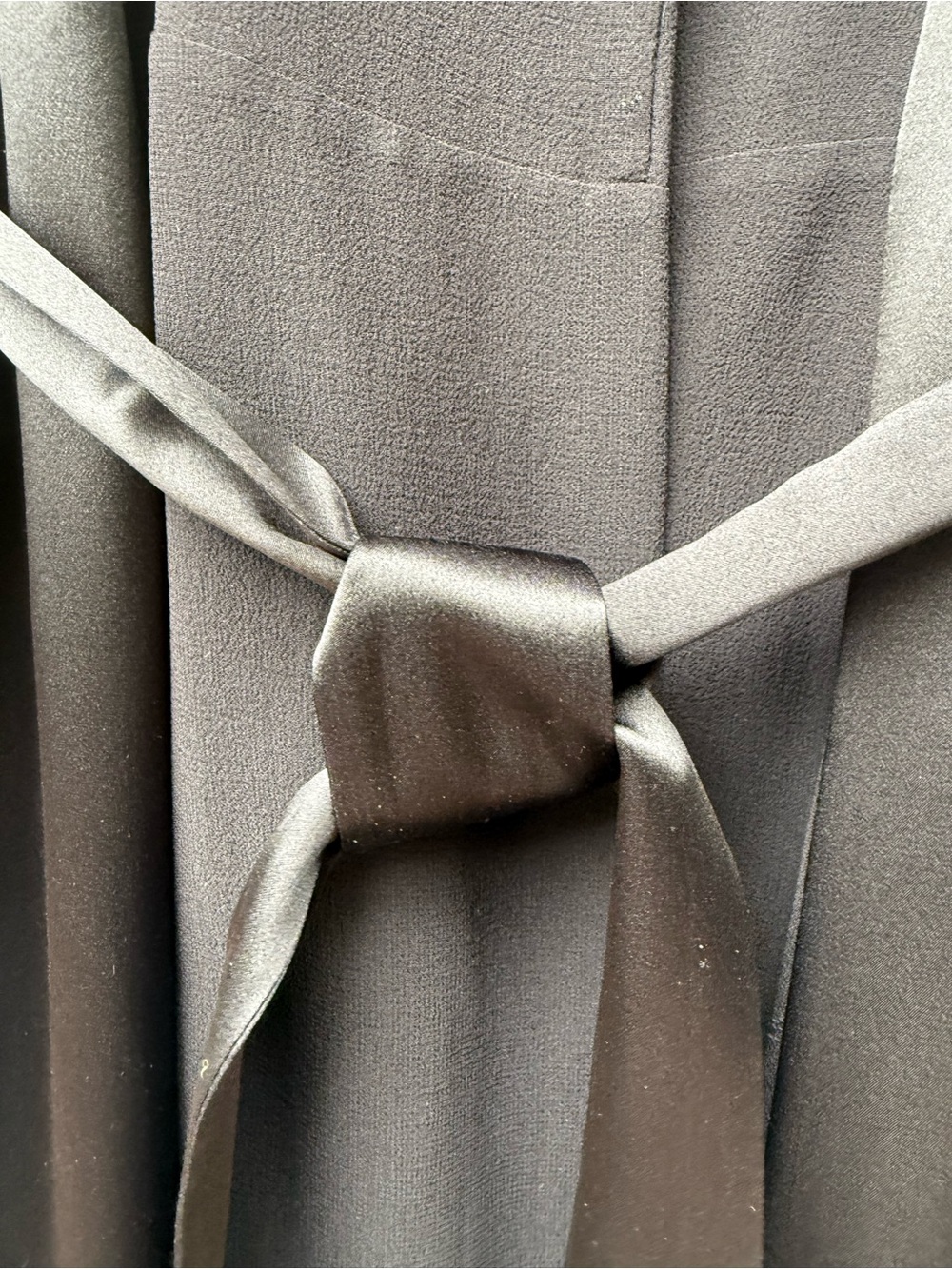 La Perla Silk Long Robe in Black - Picture 3 of 16